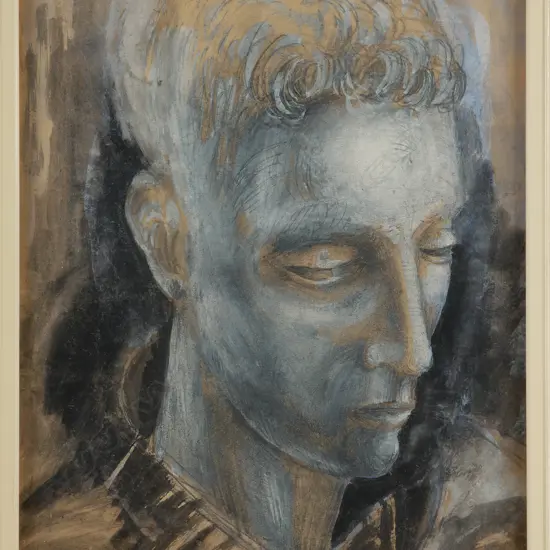 Keith Patterson (1925-93) 'Portrait of a man' (diptych),